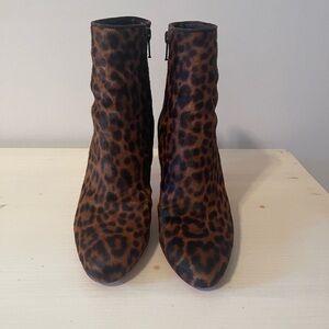 Christian Louboutin Brown Leopard Ankle Boots